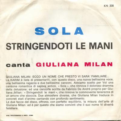 Stringendomi le mani - lato b